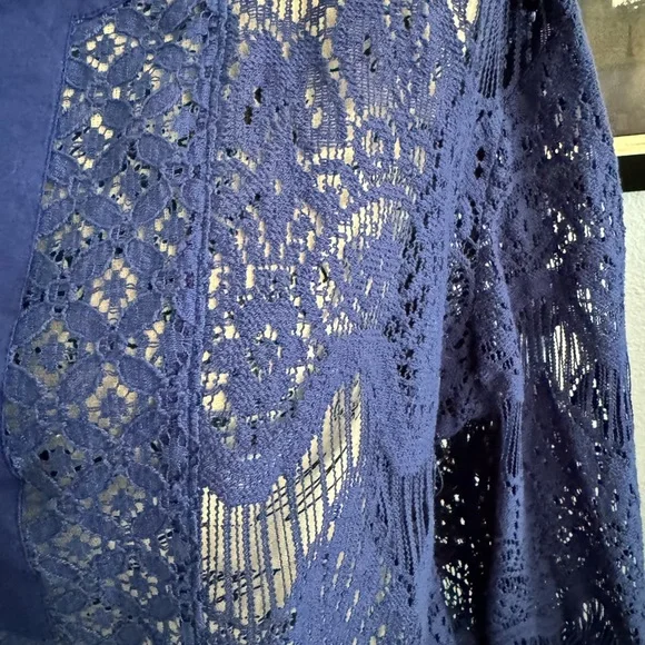 Royal Blue Gracewear Lace Tunic - Picture 2 of 7